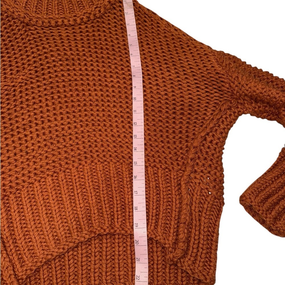 Free People My Only Sunshine Chunky Slouchy Knit Sweater Tuscan Earth Orange XS - Picture 8 of 10